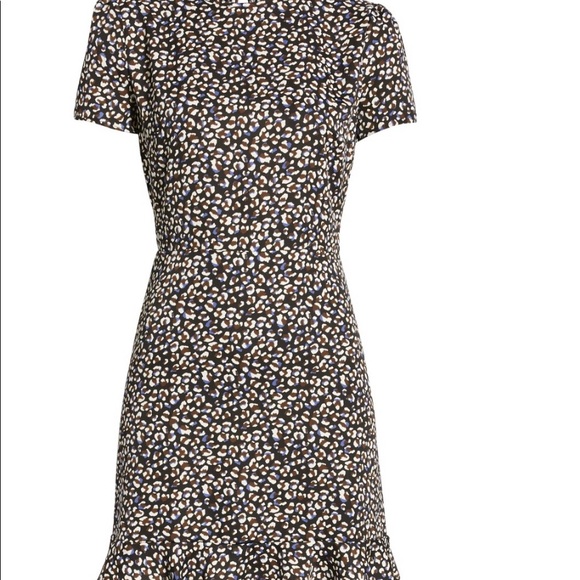 Leith Mini Leopard Ruffle Open Back Mini Dress - Picture 3 of 12